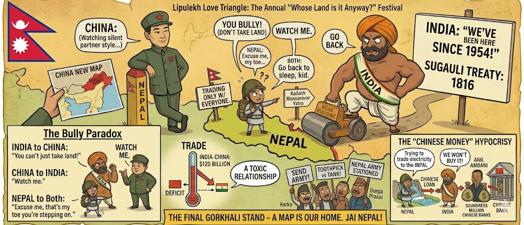 The Lipulekh Love Triangle: